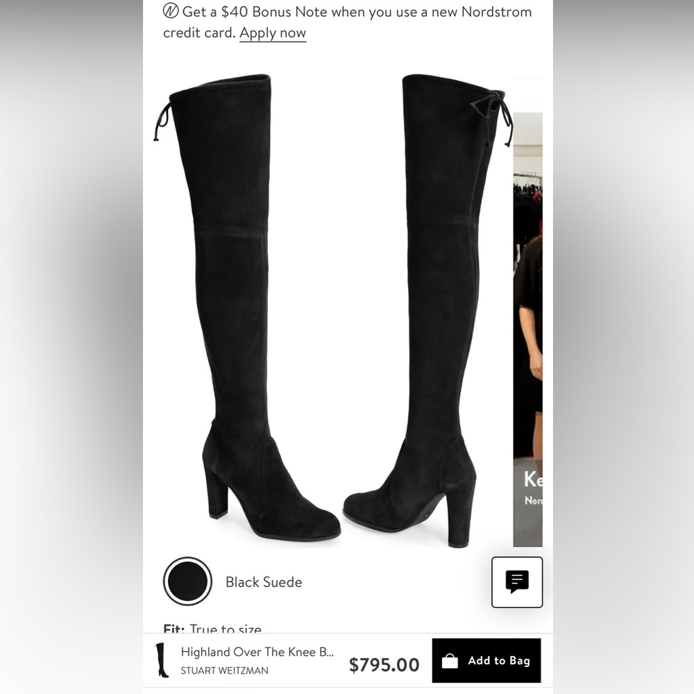 Highland Over The Knee Boot black suede 
STUART WEITZMAN